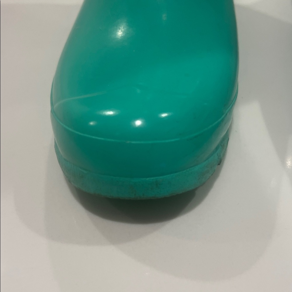 Hunter Tall Gloss Rain Boots in Turquoise - Picture 8 of 13